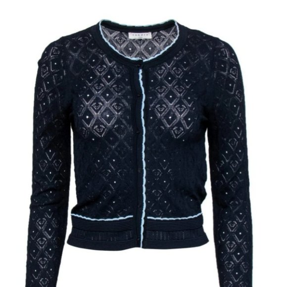 Sandro Bomi Openwork Geo-Pattern Sweater S - Picture 2 of 4